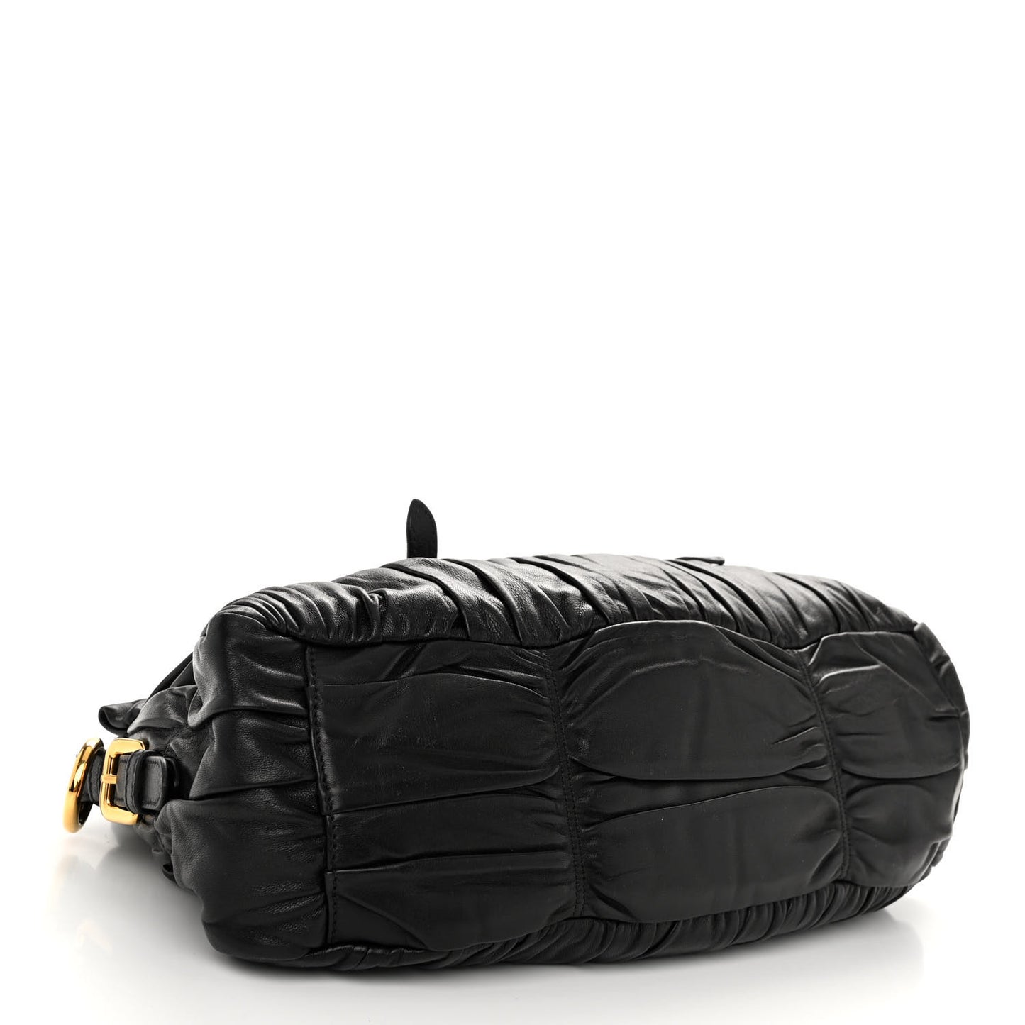 Nappa Gaufre Shopping Satchel Black