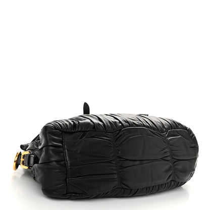 Prada Nappa Gaufre Shopping Satchel Black 4 of 10