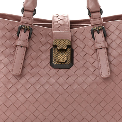 Bottega Veneta Light Calfskin Intrecciato Small Roma Deco Rose 10 of 16