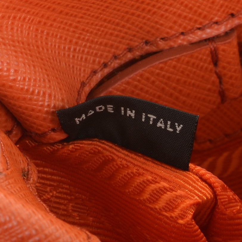 Saffiano Small Galleria Double Zip Tote Papaya