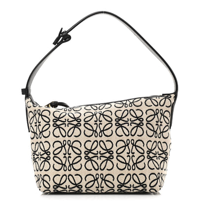 Loewe Jacquard Anagram Calfskin Small Cubi Bag Ecru Black 1 of 11