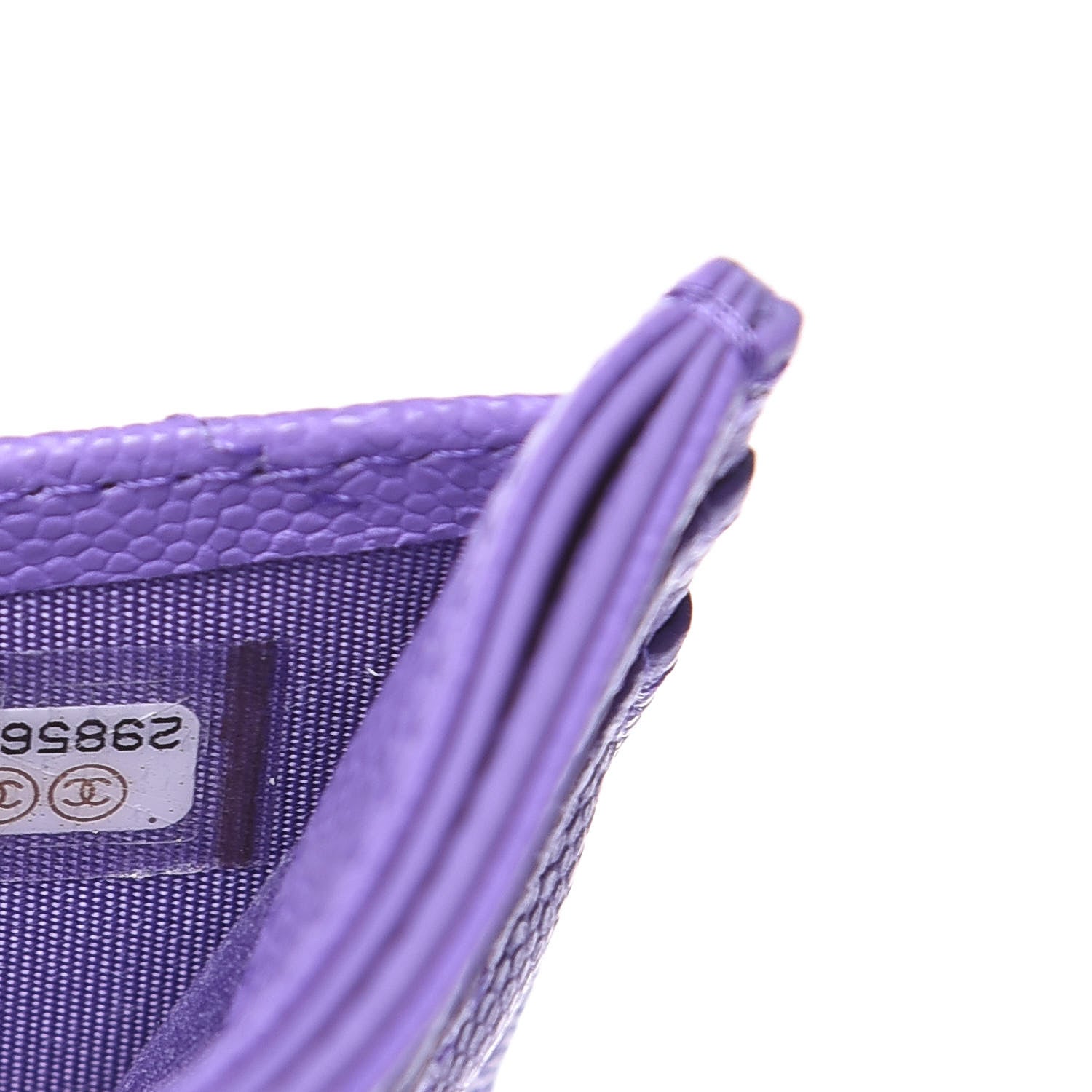 Chanel Caviar Quilted Card Holder Purple 7 of 9