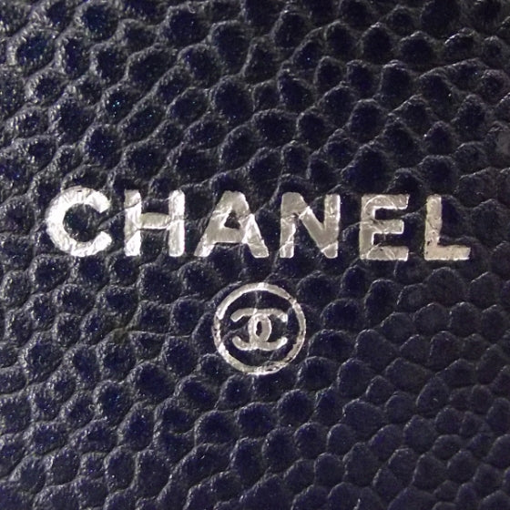 Chanel Caviar Half Moon Wallet On Chain Navy 7 of 11