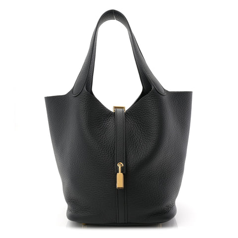 Taurillon Clemence Picotin Lock 22 MM Black