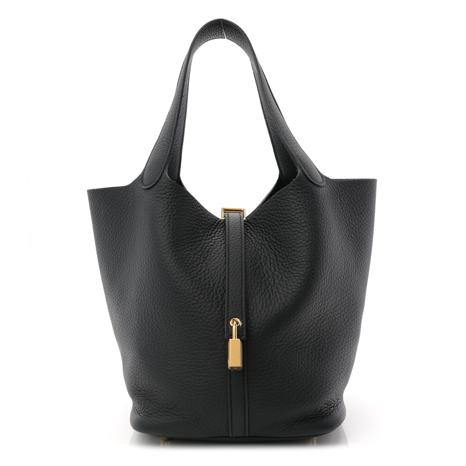 Hermes Taurillon Clemence Picotin Lock 22 MM Black 1 of 12