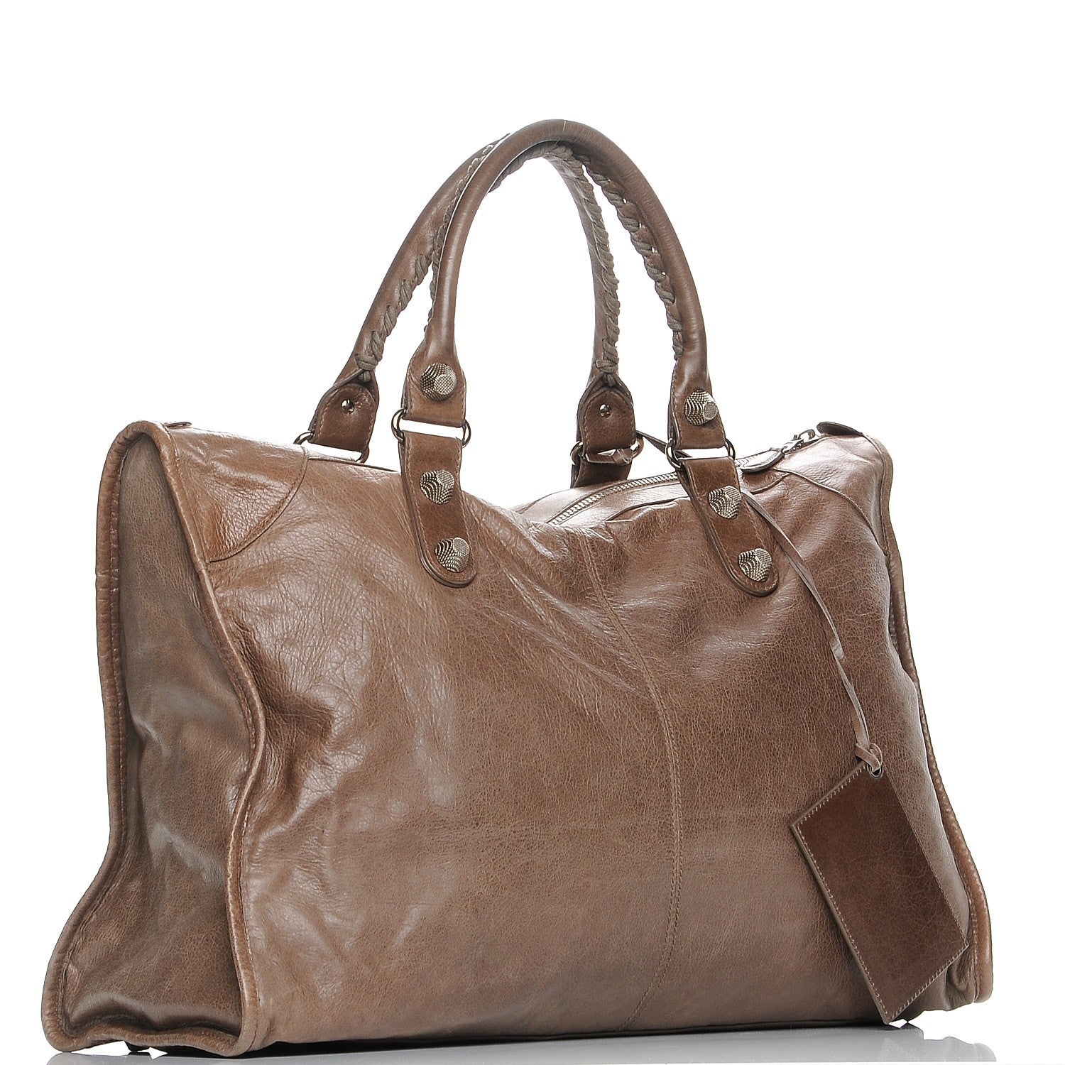 Balenciaga Agneau Giant 21 Silver Hardware Weekender Noix 3 of 8