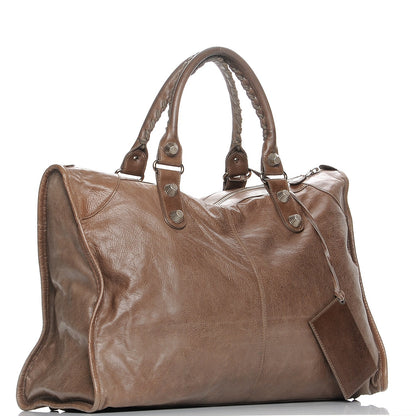 Balenciaga Agneau Giant 21 Silver Hardware Weekender Noix 3 of 8