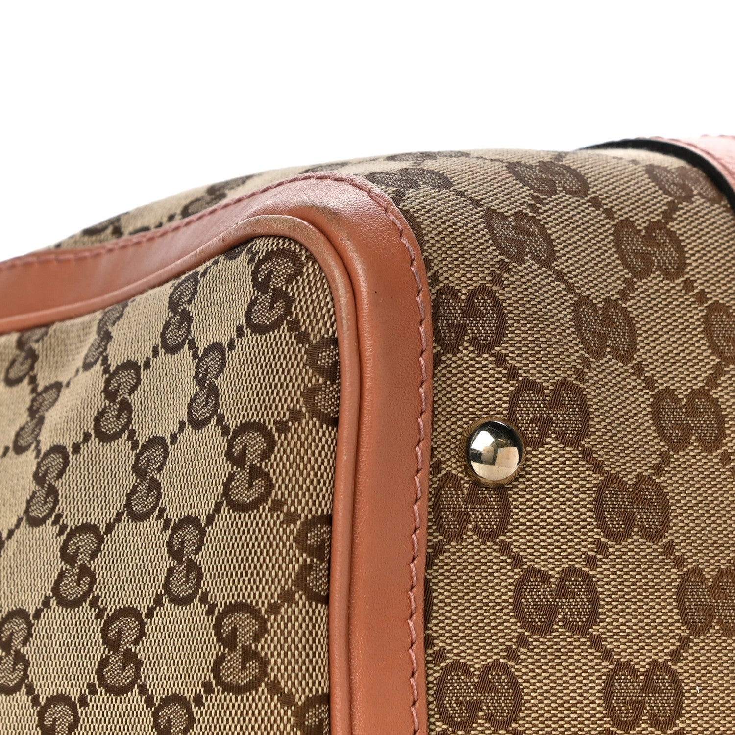 Gucci Monogram Vintage Web Medium Boston Pink 10 of 20