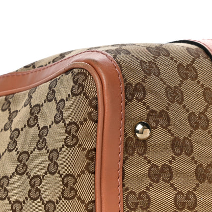 Gucci Monogram Vintage Web Medium Boston Pink 10 of 20