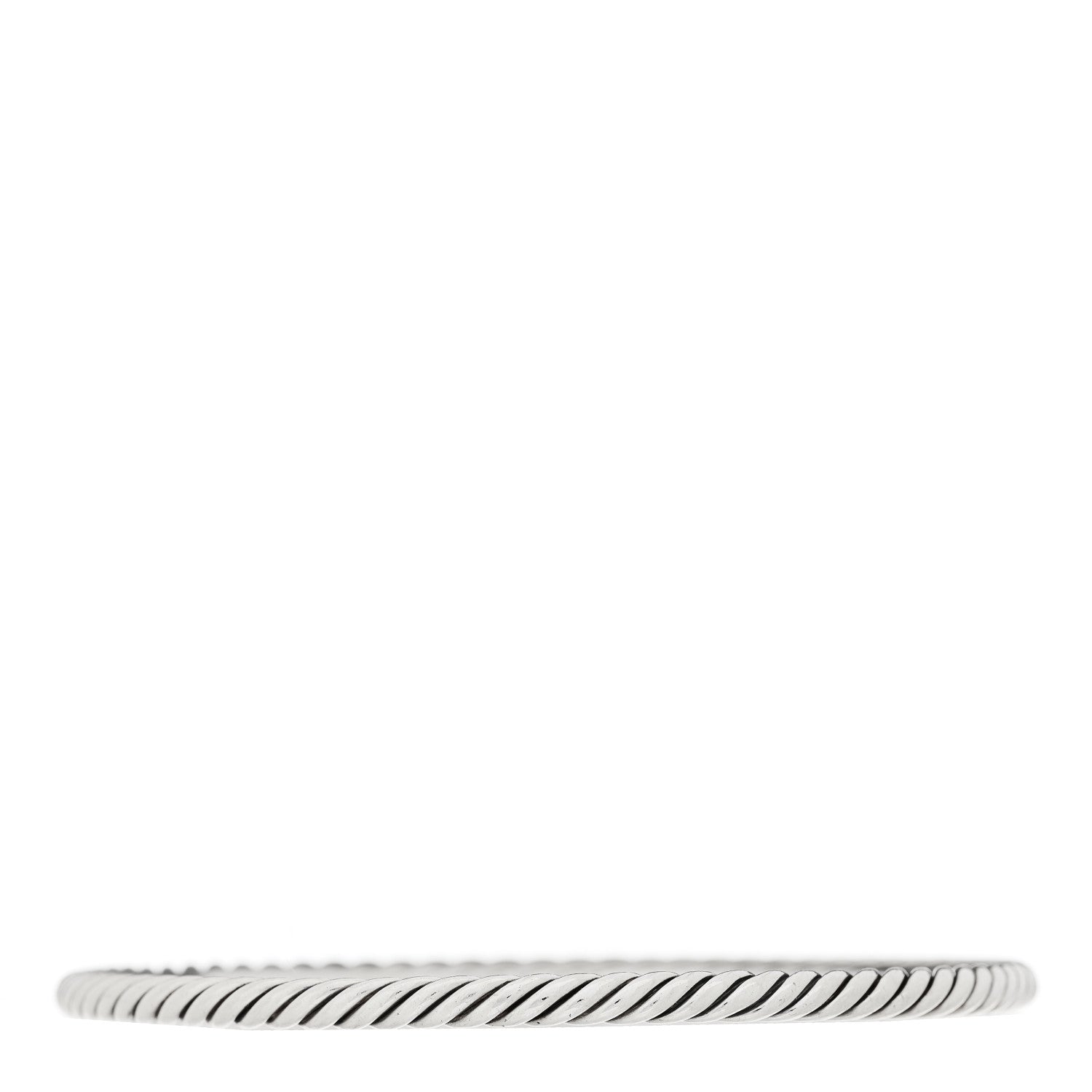 David Yurman Sterling Silver 3.5mm Cable Classics Bangle Bracelet 2 of 3