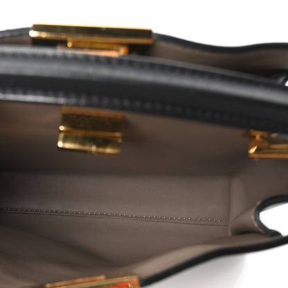 Fendi Vitello Tahiti Burro Medium Peekaboo Iconic Essentially Satchel Black Corda 5 of 9
