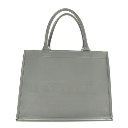 Christian Dior Calfskin Embossed Medium Book Tote Grey 1 of 11