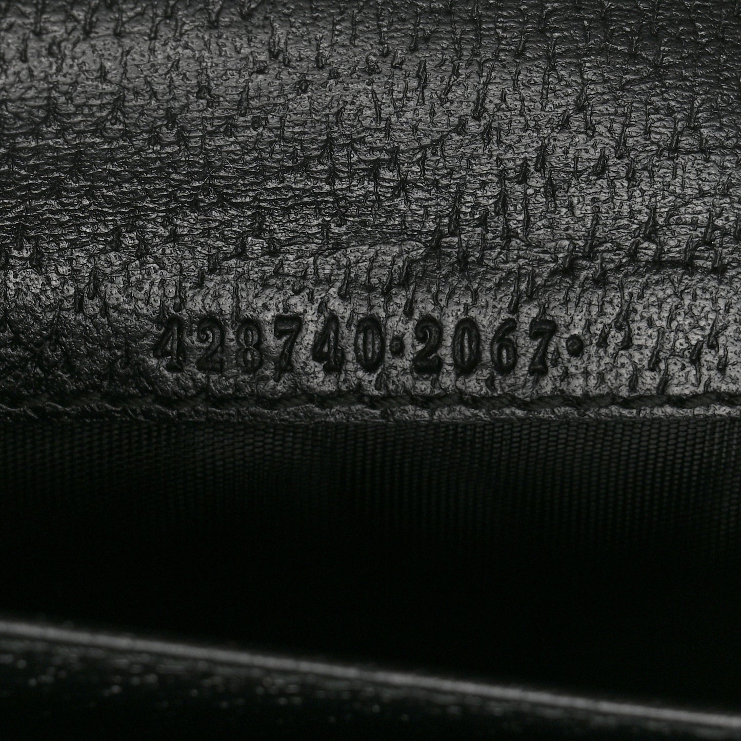 Calfskin Boar Effect GG Marmont Long Wallet Black