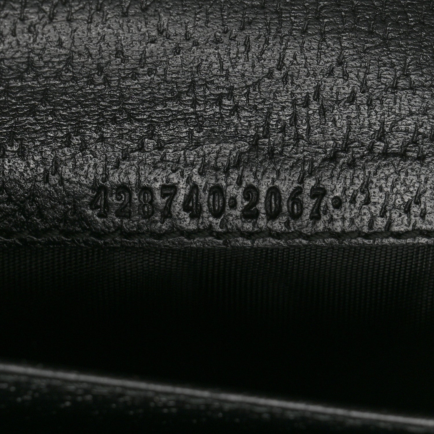 Gucci Calfskin Boar Effect GG Marmont Long Wallet Black 8 of 8
