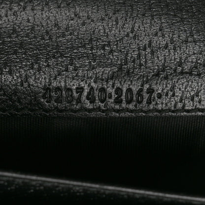 Gucci Calfskin Boar Effect GG Marmont Long Wallet Black 8 of 8