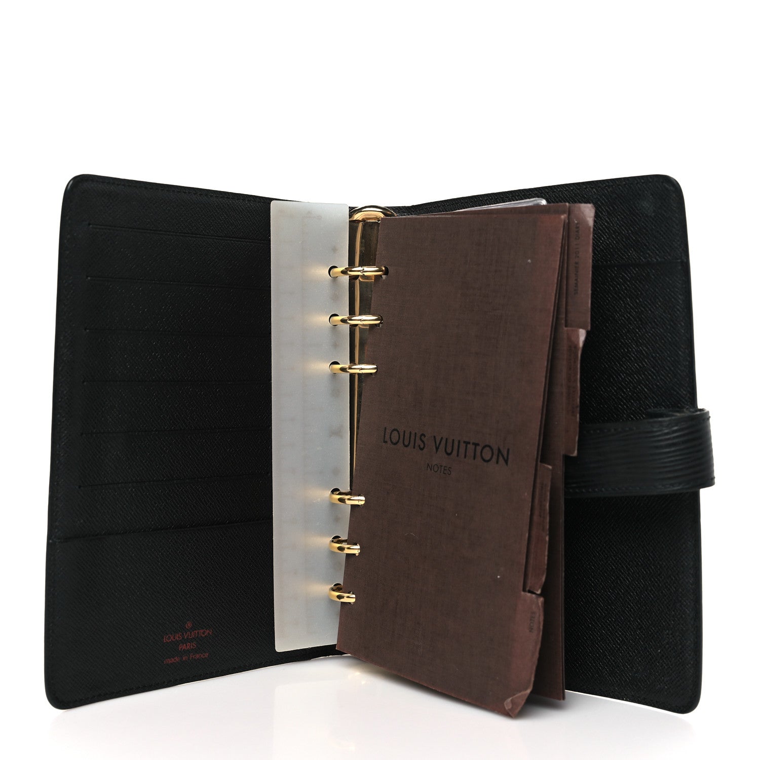 Louis Vuitton Epi Medium Ring Agenda Cover Black 5 of 8