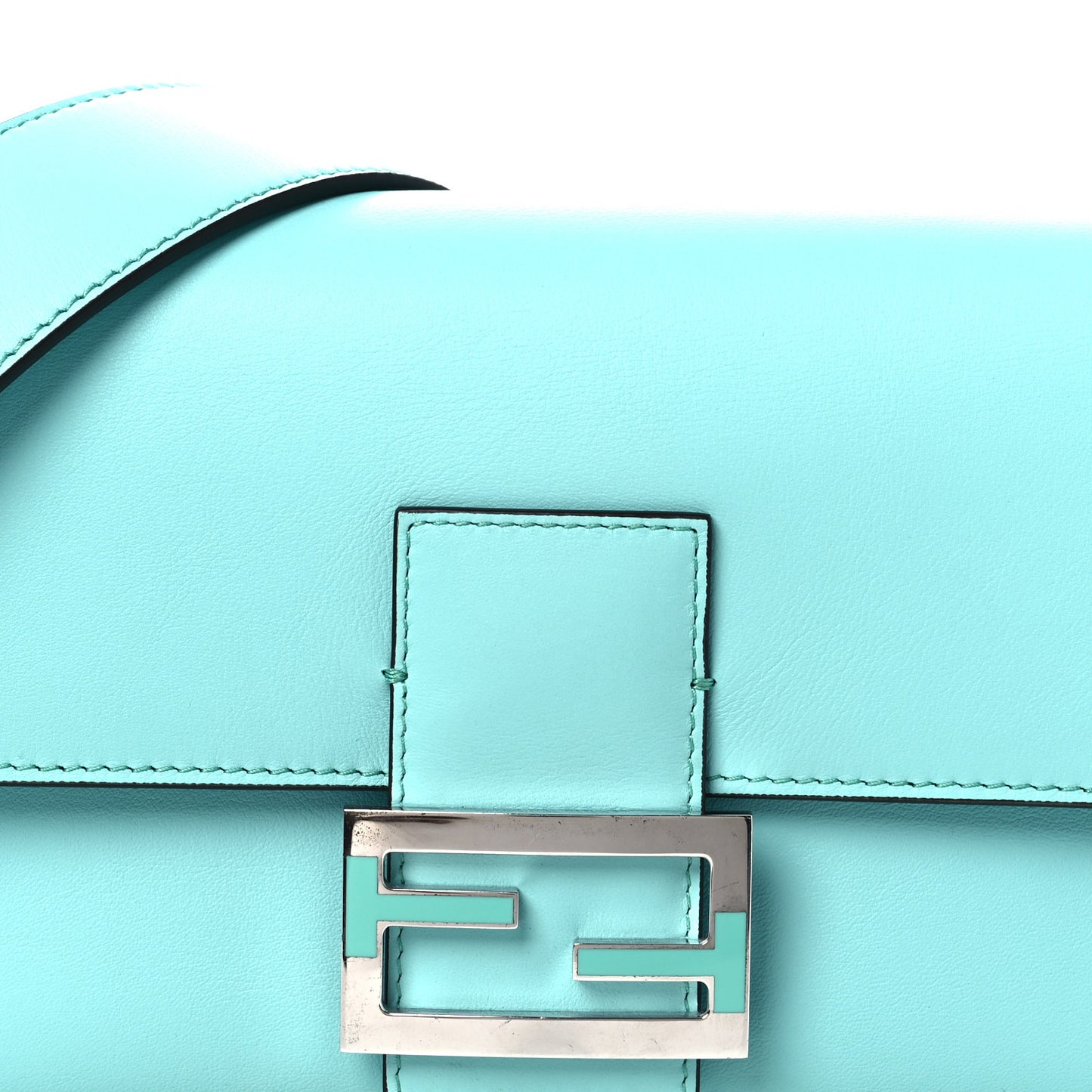X TIFFANY Nappa Silver Baguette Blue Tiffany Silver