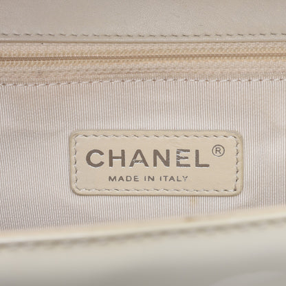Chanel Patent Quilted Large Boy Flap White 8 of 9
