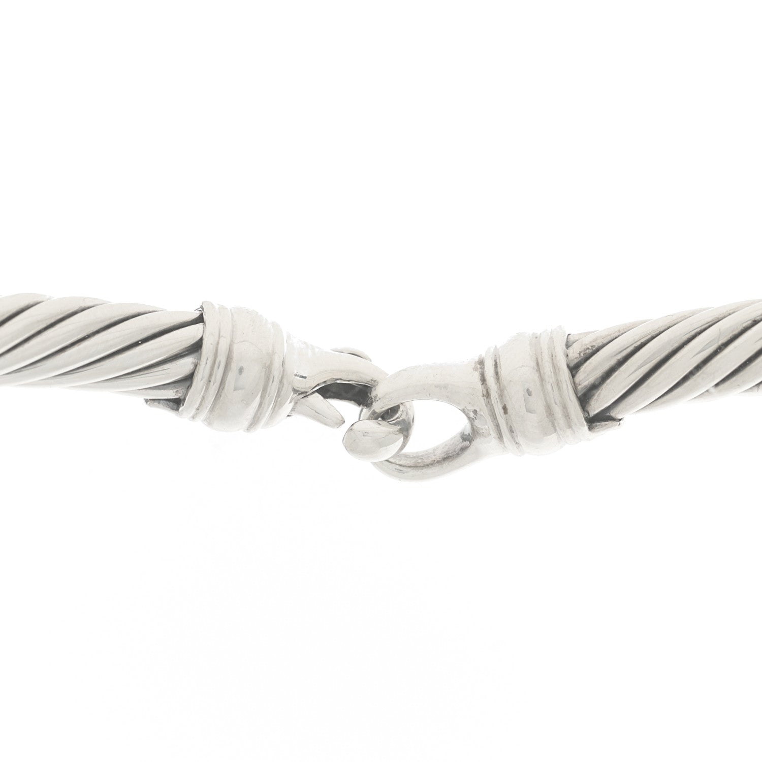 David Yurman Sterling Silver 14K Yellow Gold Cultured Pearl Hampton Cable Choker Necklace 5 of 6