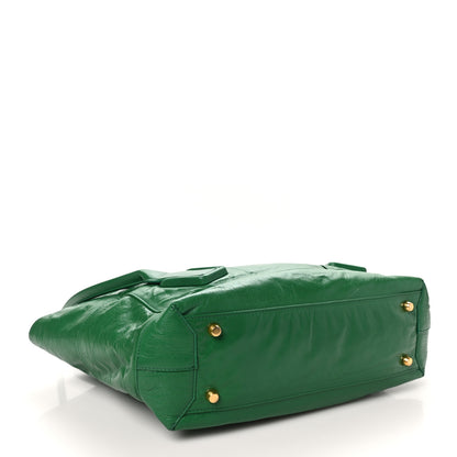 Bottega Veneta Paper Calfskin Maxi Intrecciato Medium Arco Slouch Racing Green 4 of 9