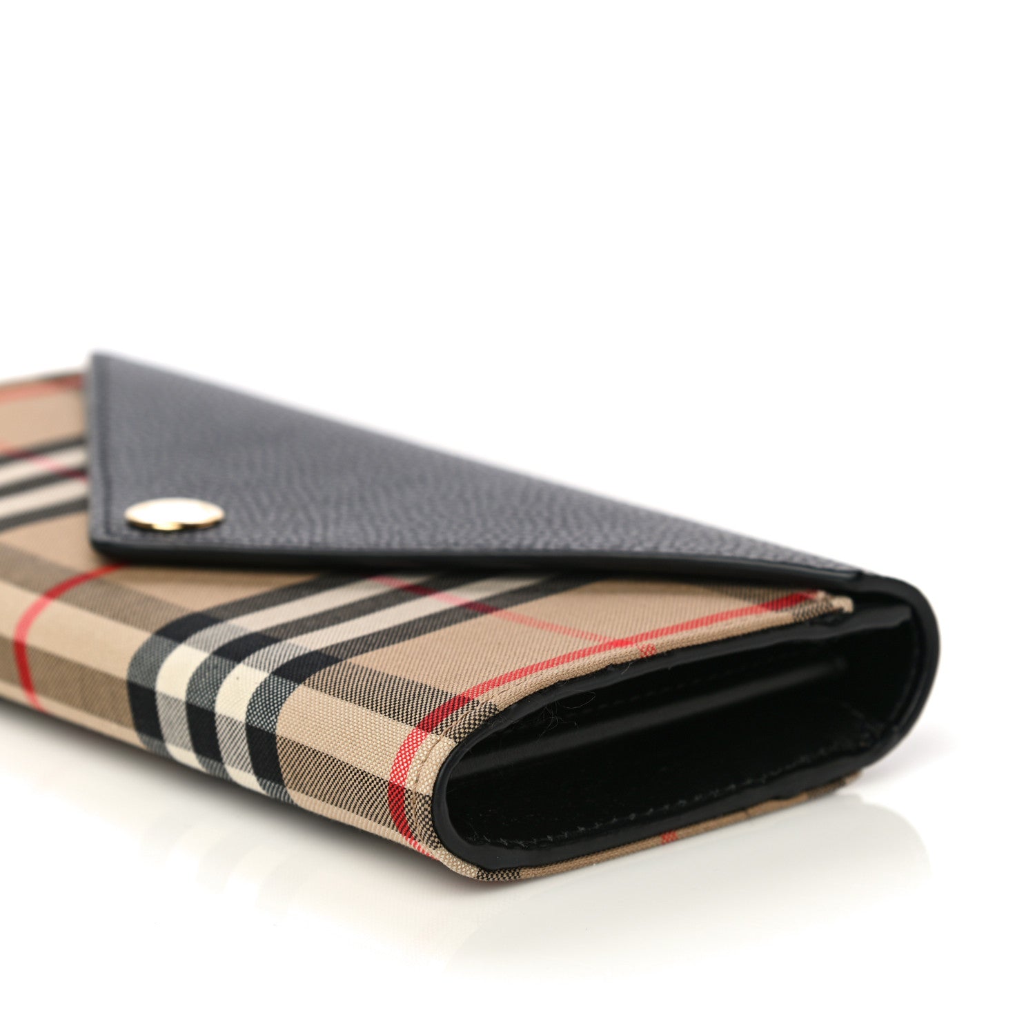 Burberry Vintage Check Grain Calfskin Halton Wallet Black 9 of 15