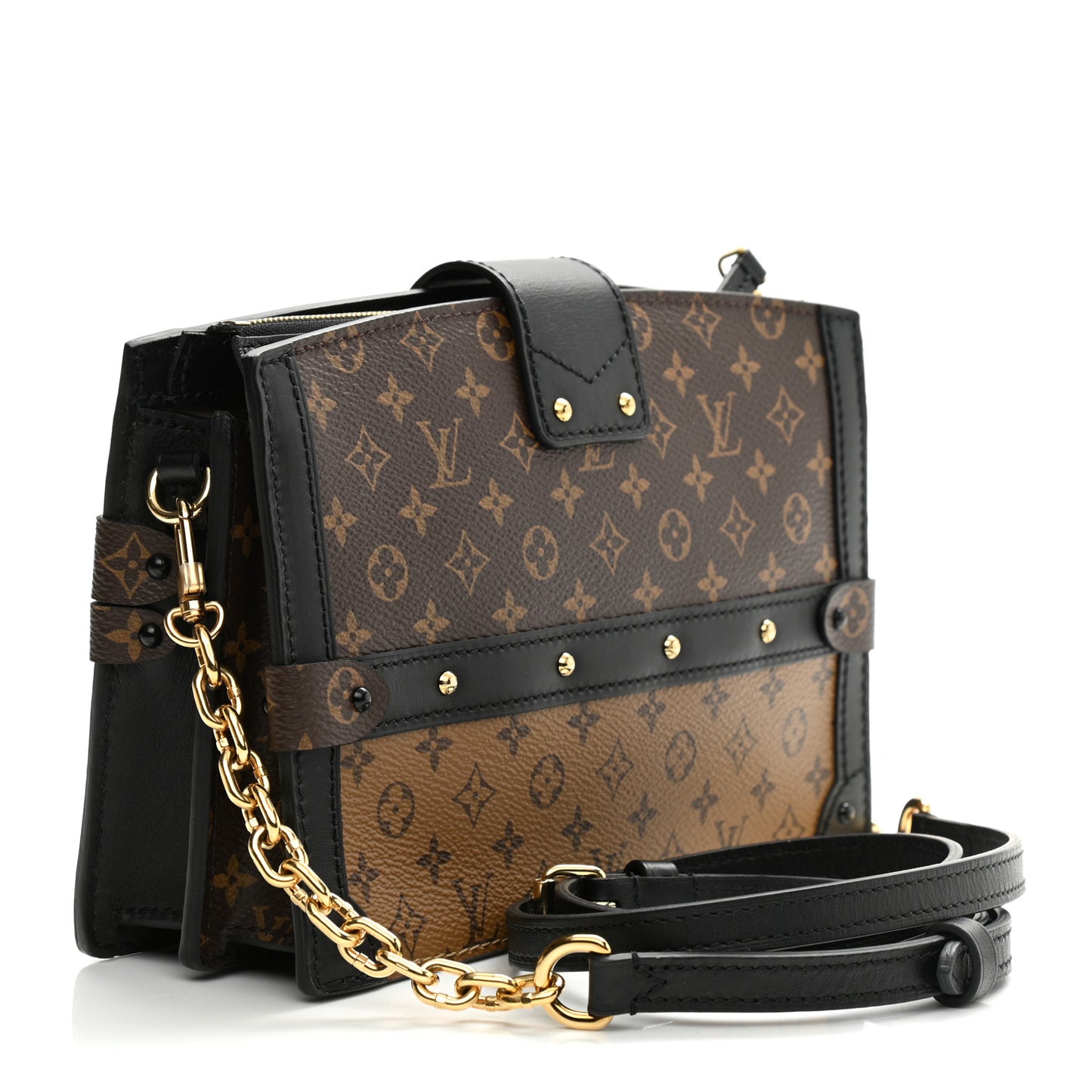 Reverse Monogram Trunk Clutch