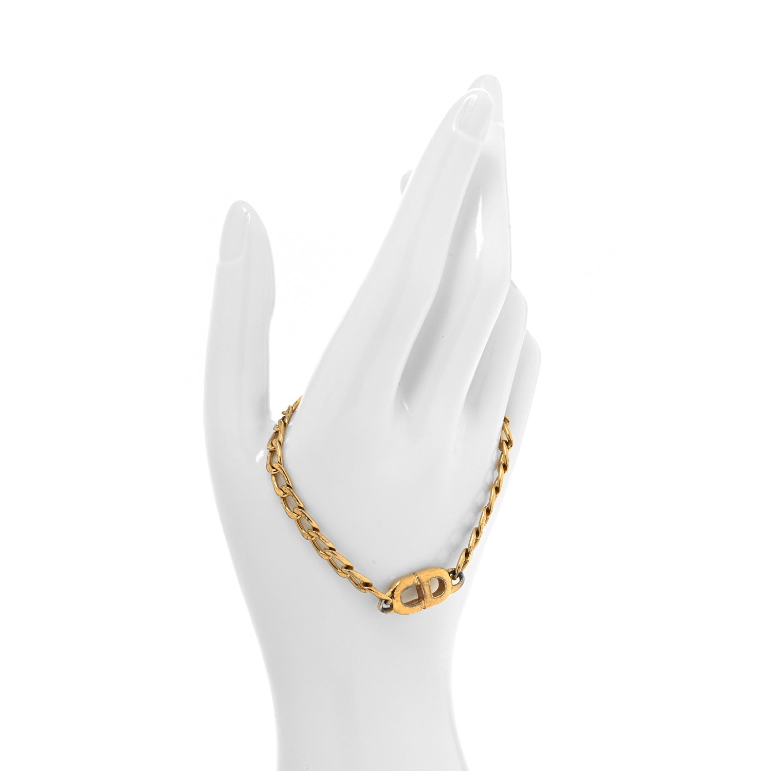 Christian Dior Metal Petit CD Chain Bracelet Gold 2 of 4