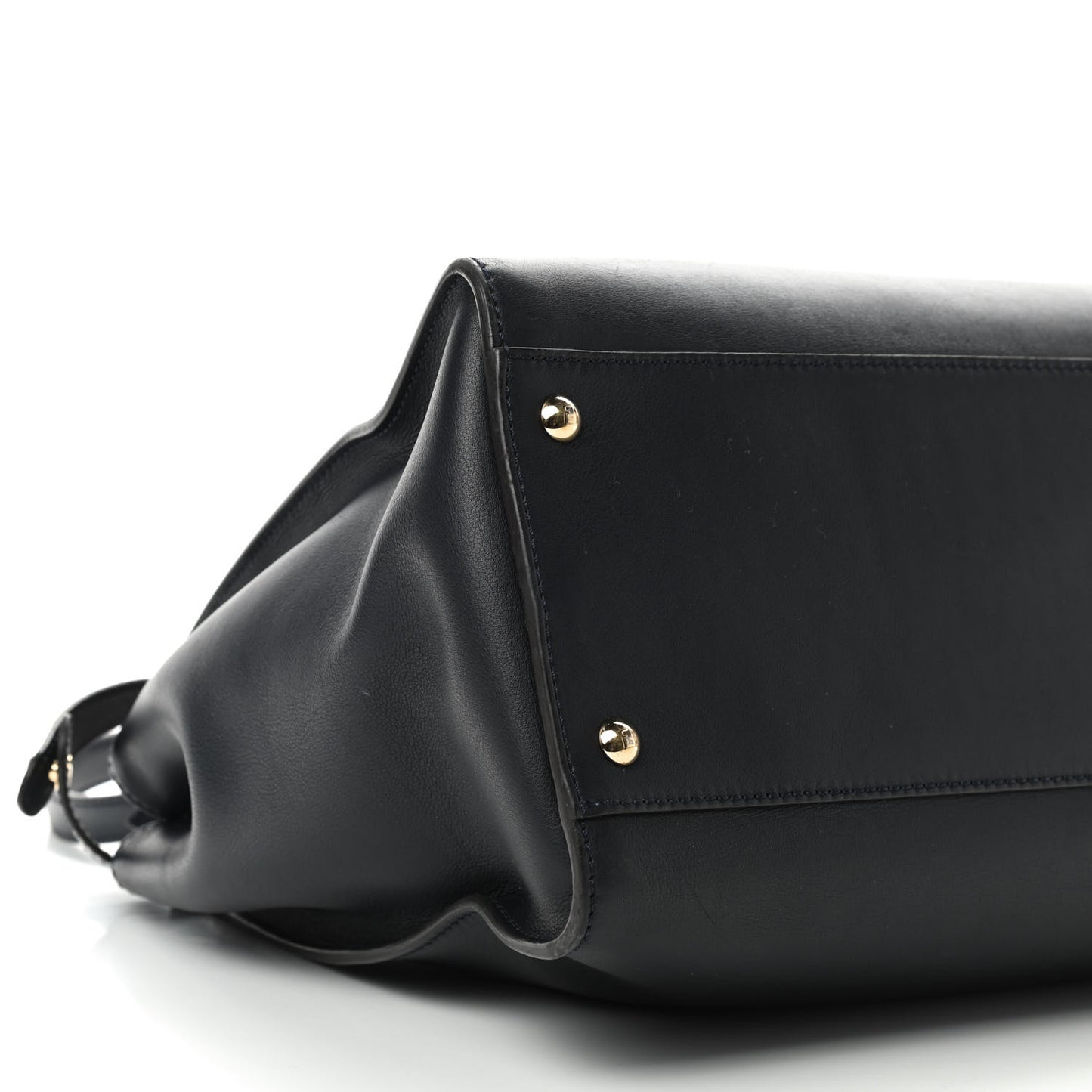 Vitello Seta Shiny Nappa Large Peekaboo Iconic Satchel Blue Notte Turchese