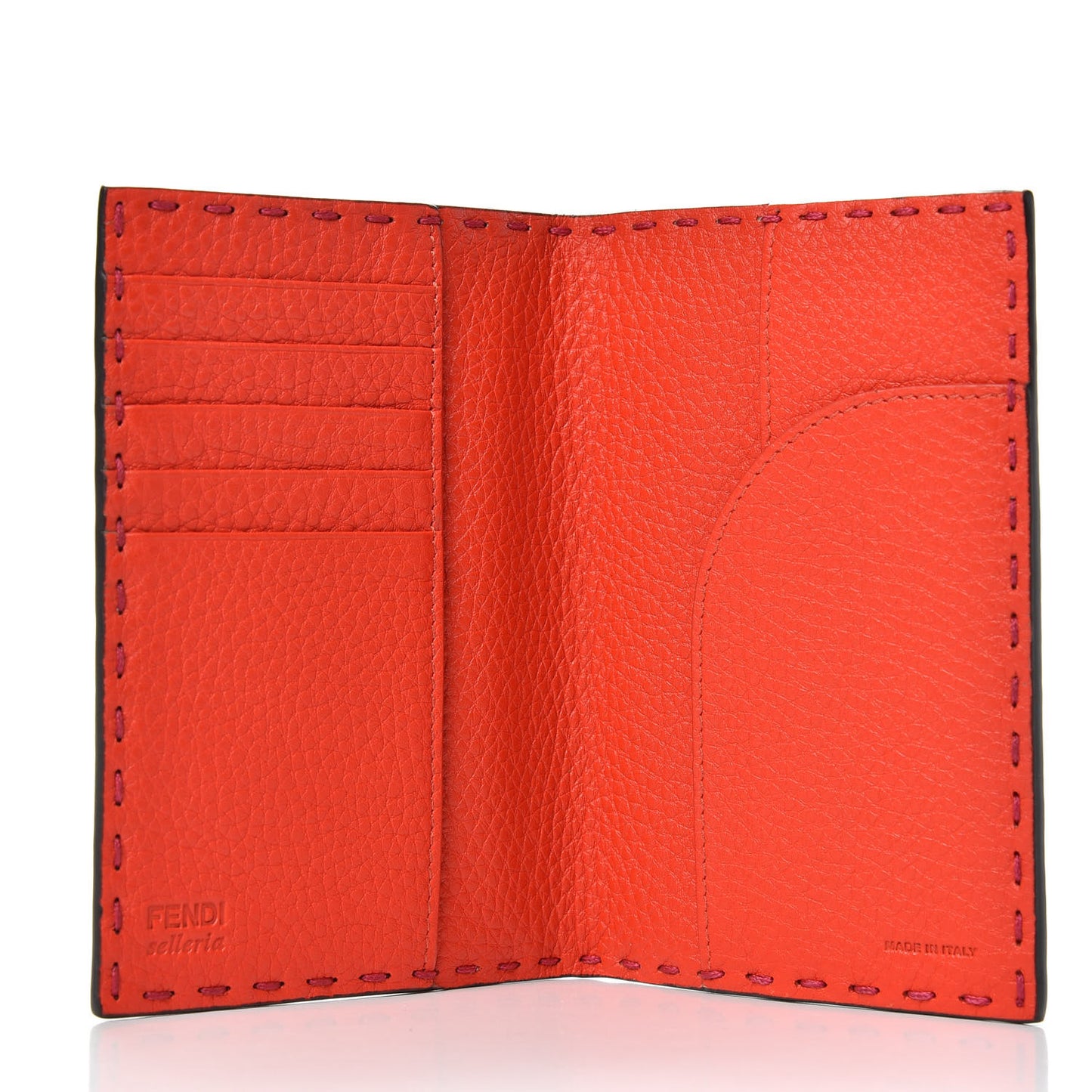 Cuoio Romano Selleria Bi-Color Passport Cover Fuxia Papavero