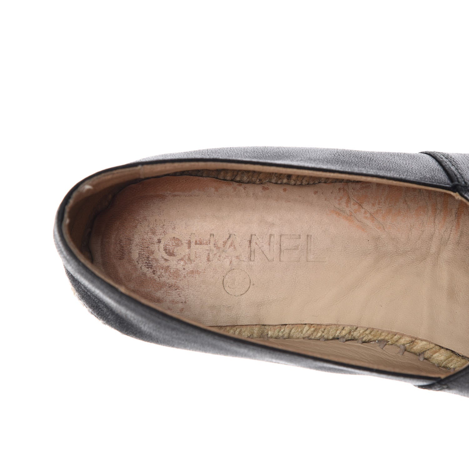 Chanel Lambskin CC Espadrilles 37 Black 10 of 15