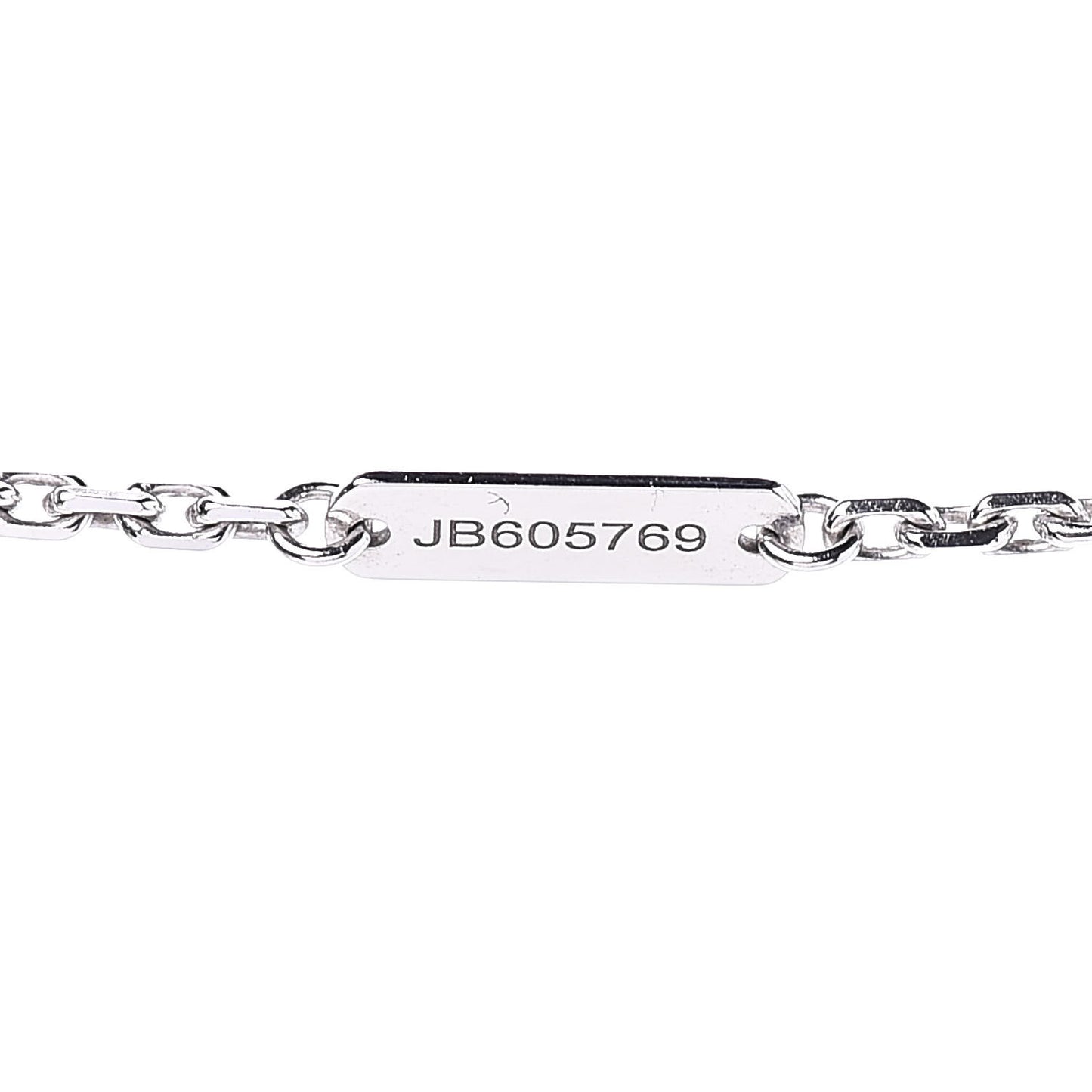18K White Gold Black Onyx Magic Alhambra Pendant Necklace