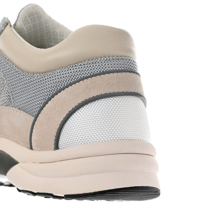 Chanel Nylon Calfskin Suede Womens CC Sneakers 40 Grey White 11 of 12