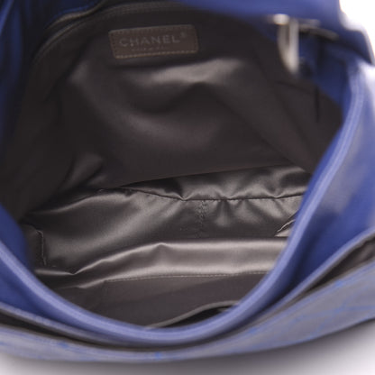 Chanel Glazed Caviar Coco Rider Flap Hobo Navy Blue 5 of 10