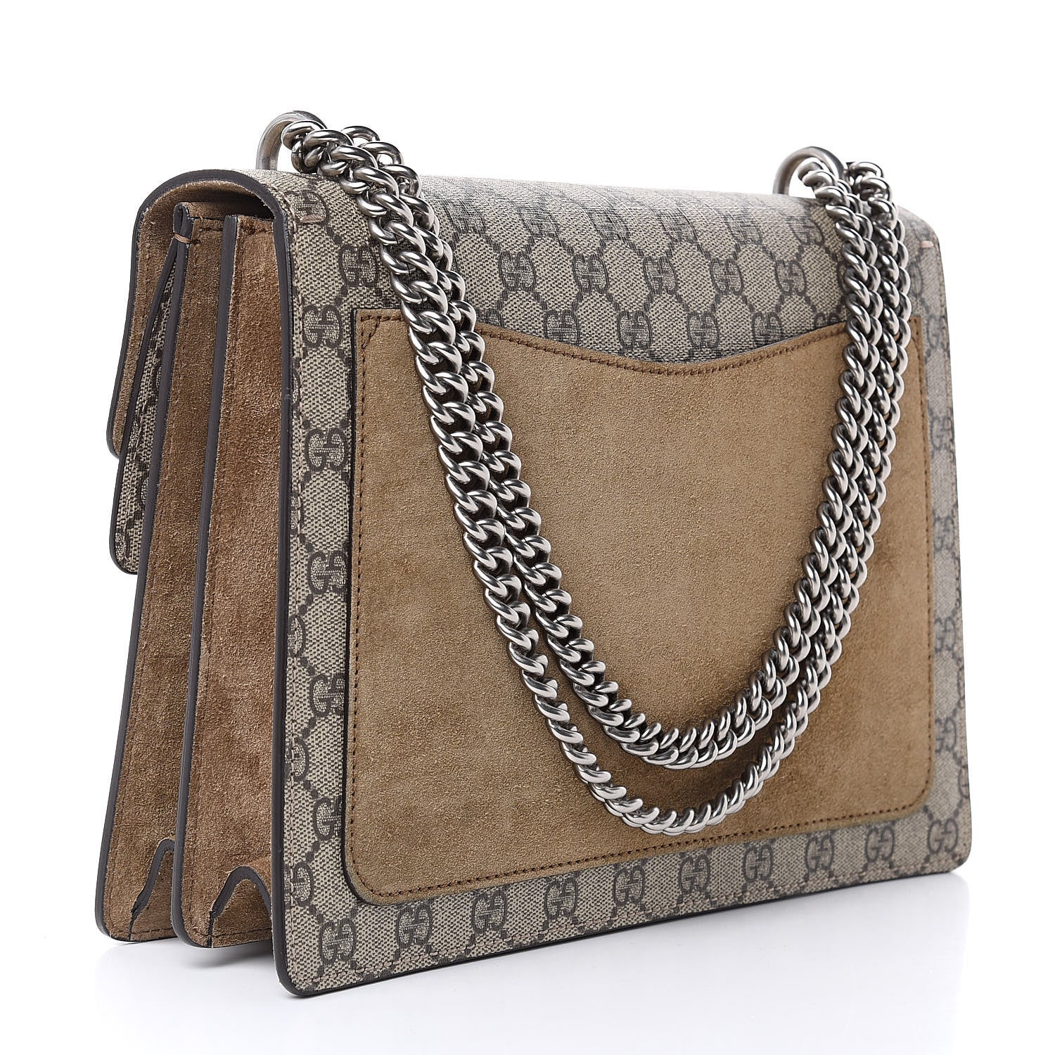 Gucci GG Supreme Monogram Medium Dionysus Shoulder Bag Taupe 3 of 10