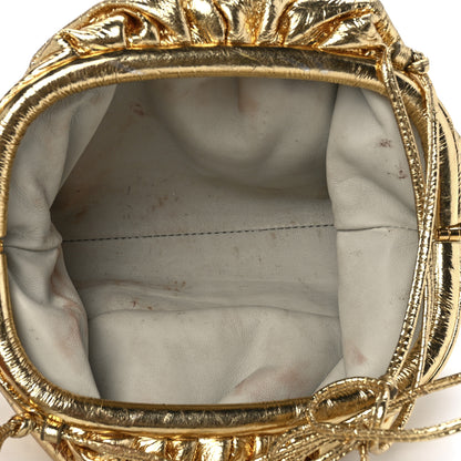 Bottega Veneta Metallic Crinkled Lambskin The Mini Pouch Oro 5 of 13