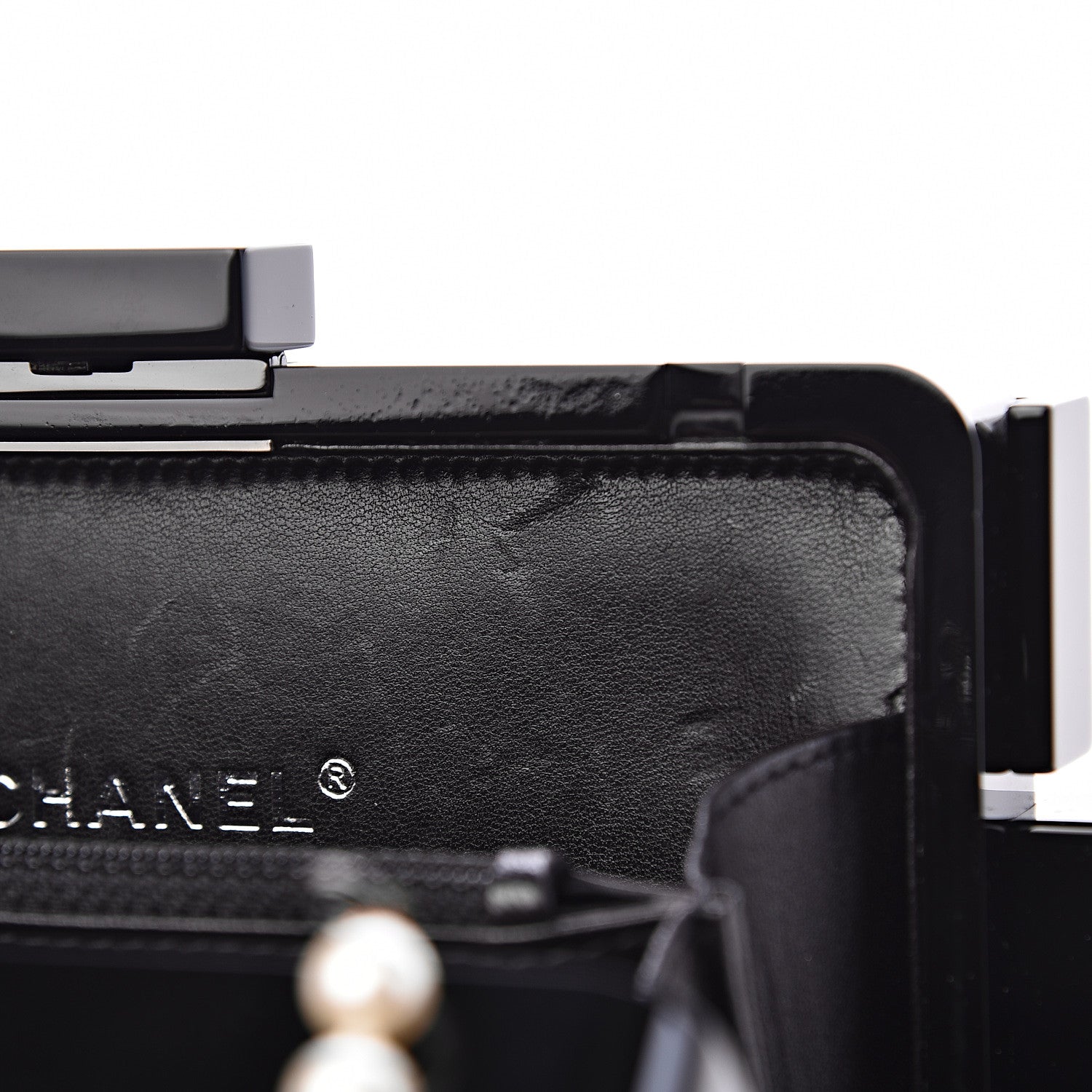 Chanel Pearl Boy Brick Lego Clutch Black 16 of 17