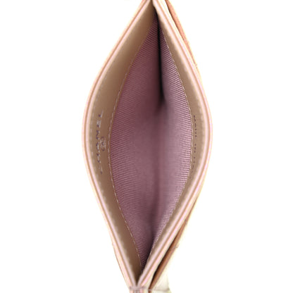 Chanel Iridescent Calfskin Quilted Card Holder Pink 8 of 8