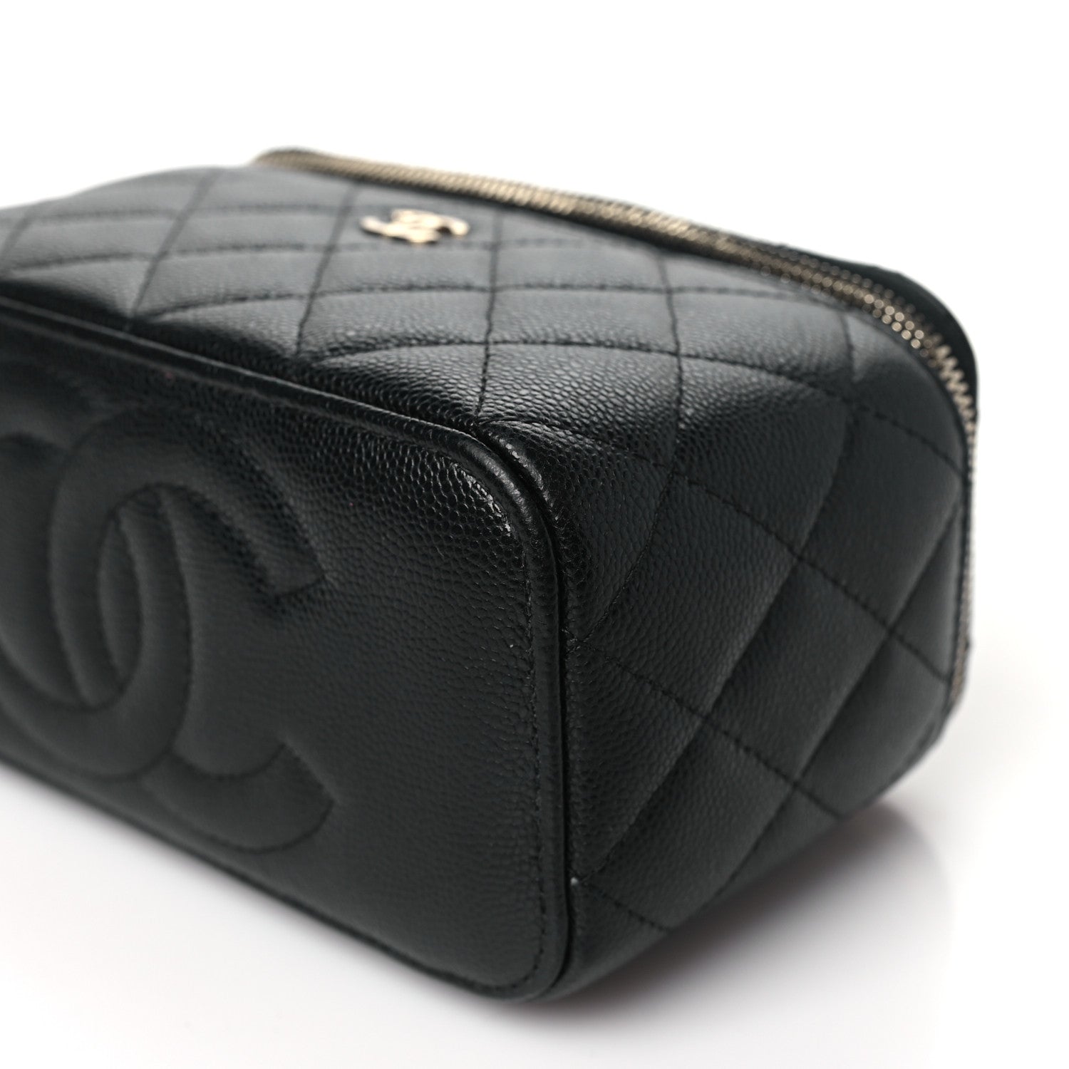 Chanel Caviar Quilted Small Vanity Case With Chain Black 10 of 11