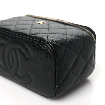Chanel Caviar Quilted Small Vanity Case With Chain Black 10 of 11
