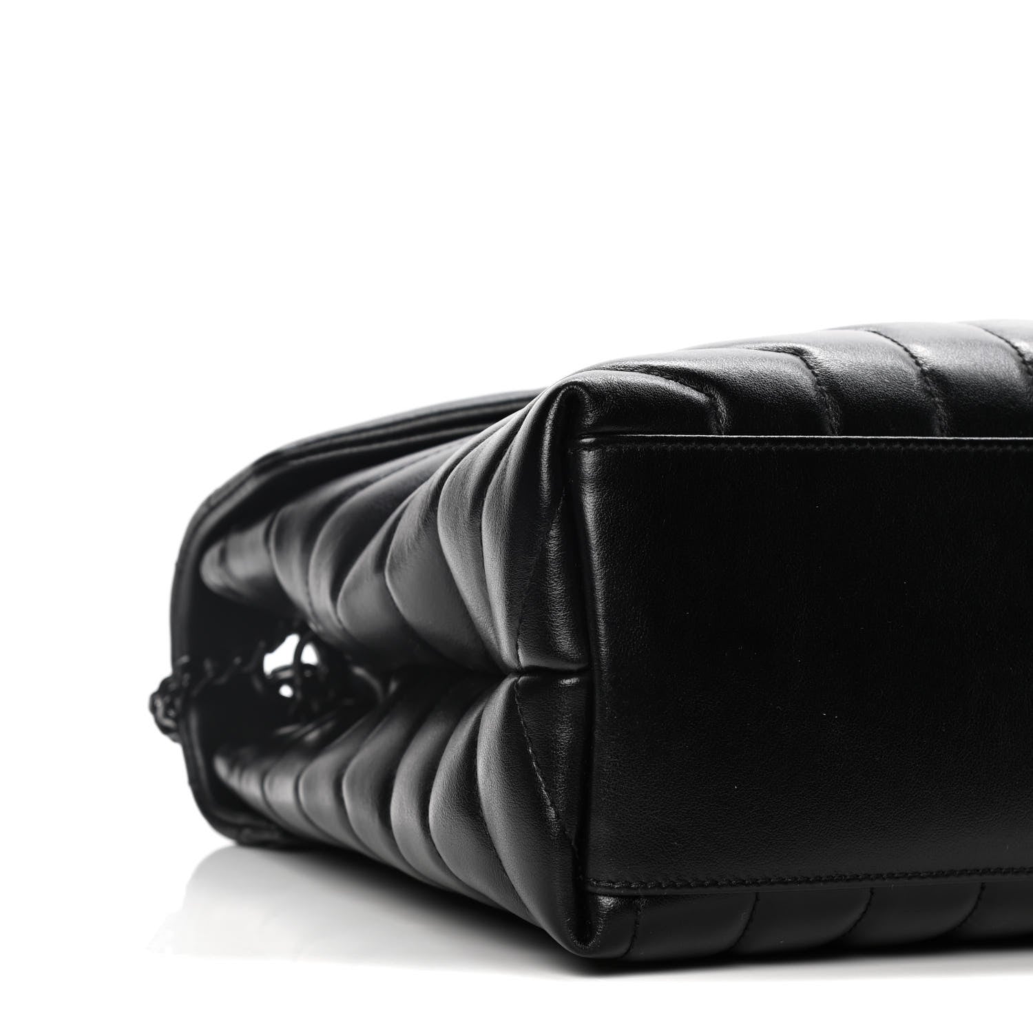 Saint Laurent Calfskin Y Quilted Monogram Medium Loulou Chain Satchel Black 9 of 14