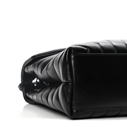 Saint Laurent Calfskin Y Quilted Monogram Medium Loulou Chain Satchel Black 9 of 14