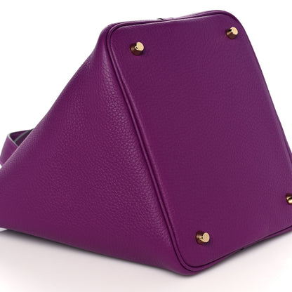 Hermes Taurillon Clemence Picotin Lock 22 MM Anemone 8 of 10