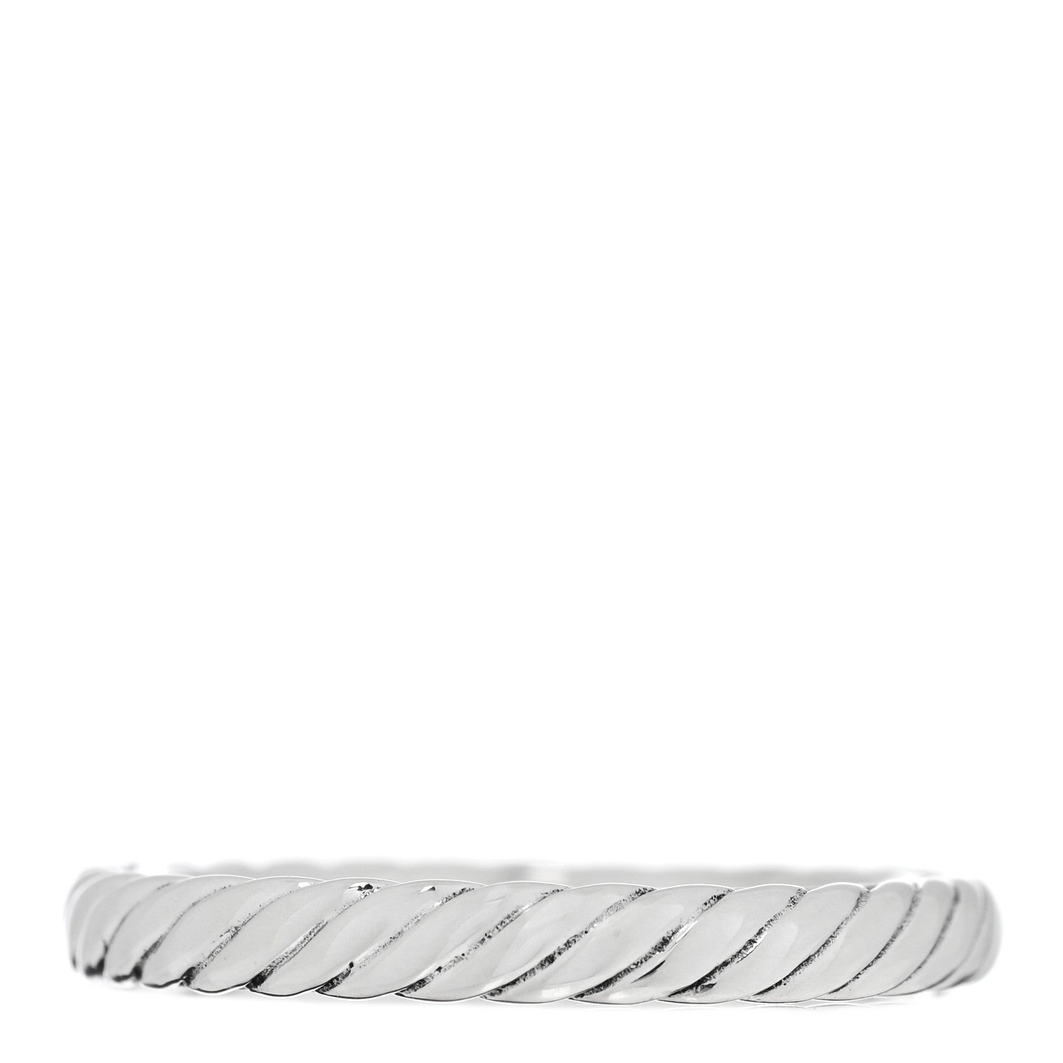David Yurman Sterling Silver Cable Classics Band Ring 54 7 3 of 4