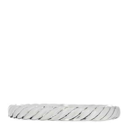David Yurman Sterling Silver Cable Classics Band Ring 54 7 3 of 4