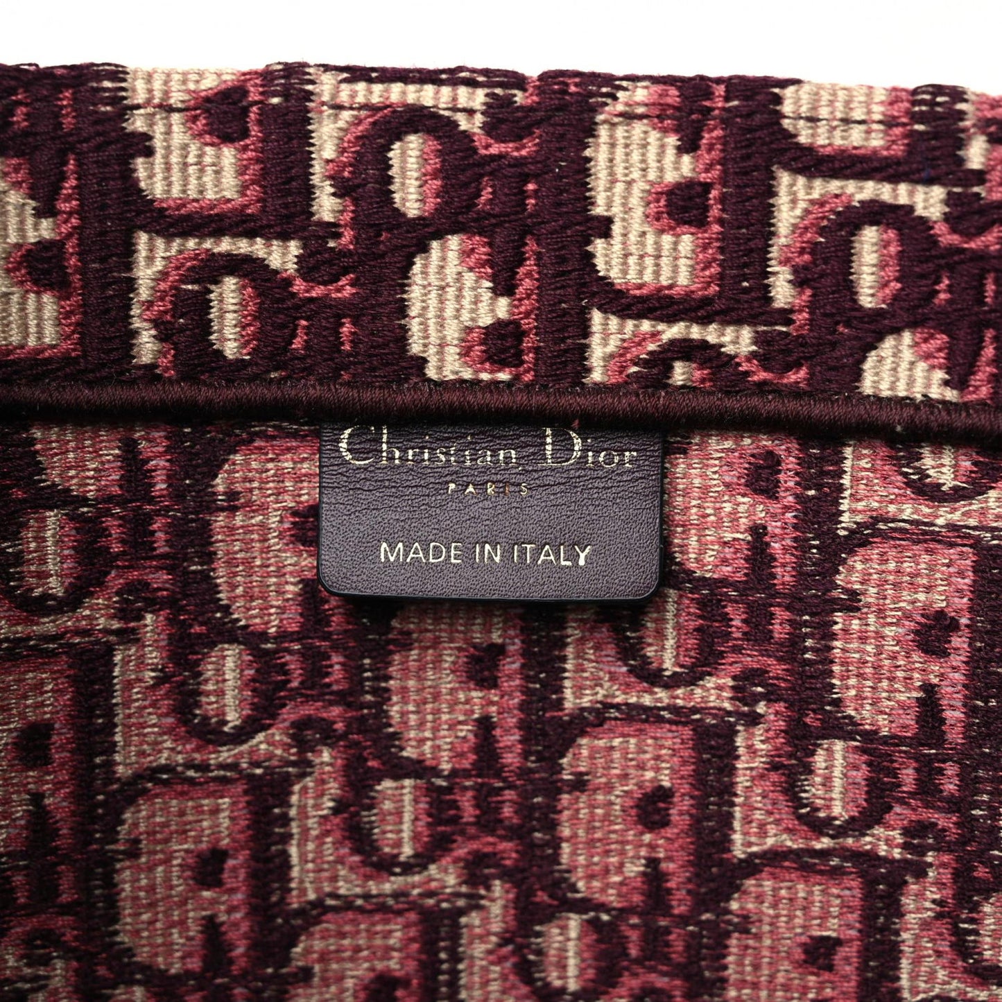 Oblique Large Book Tote Burgundy Multicolor