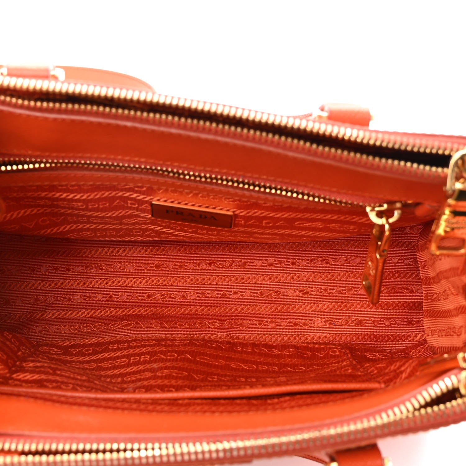 Prada Saffiano Lux Galleria Double Zip Tote Papaya 5 of 11