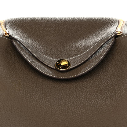 Hermes Taurillon Clemence Lindy 30 Etoupe 8 of 13
