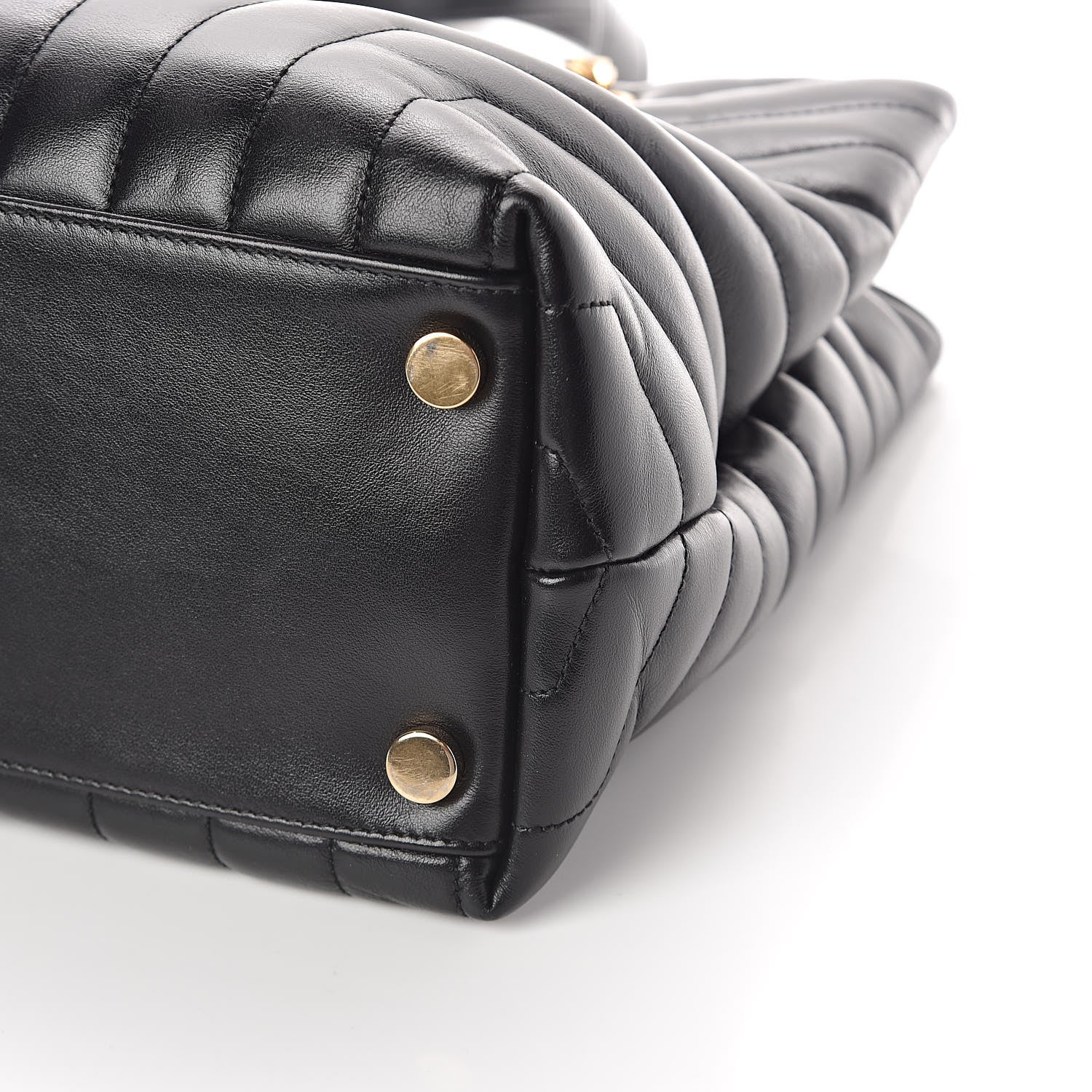Saint Laurent Calfskin Y Quilted Monogram Large Loulou Shopper Black 9 of 9