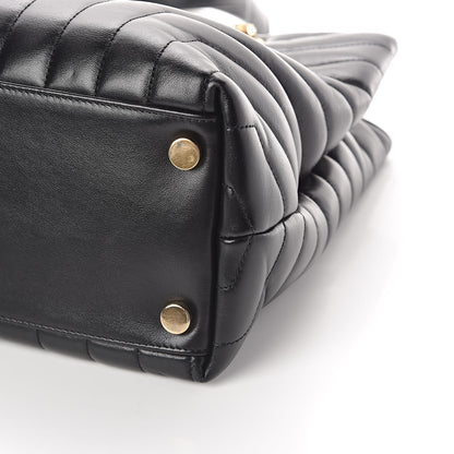 Saint Laurent Calfskin Y Quilted Monogram Large Loulou Shopper Black 9 of 9