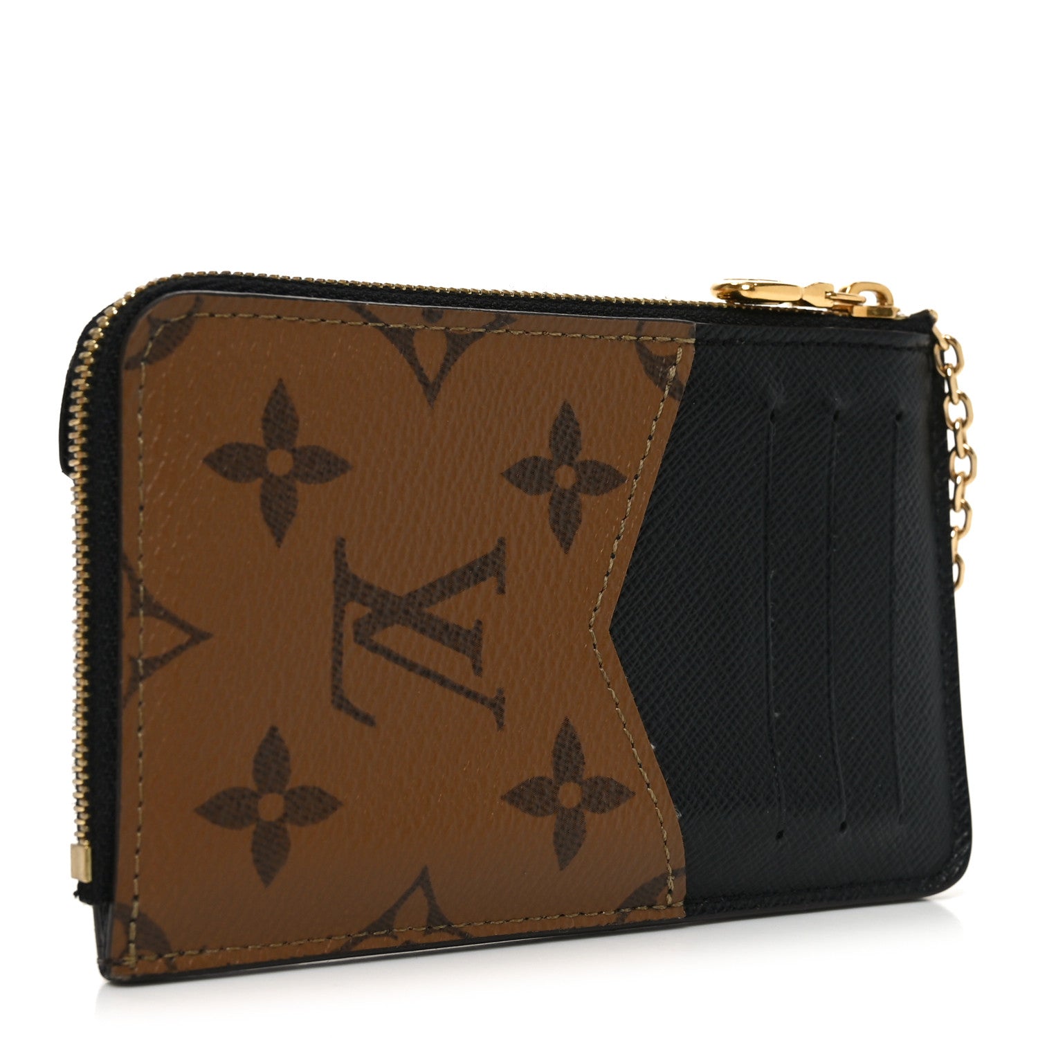 Louis Vuitton Reverse Monogram Recto Verso Card Holder Brown